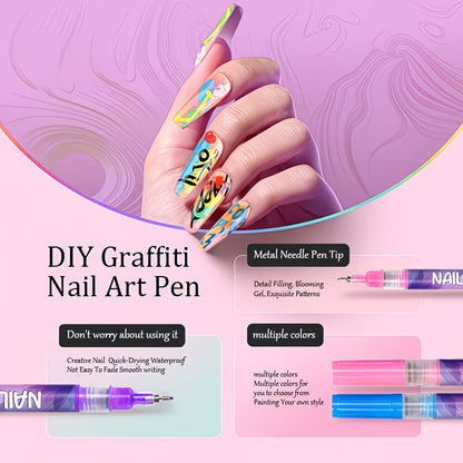 Nail Art Marker Pens Set (12 Pcs/Set)