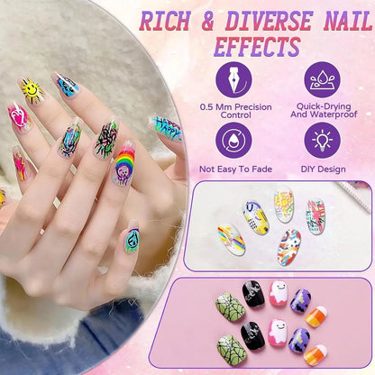 Nail Art Marker Pens Set (12 Pcs/Set)